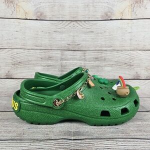 CROCS Lucky Charms Green Classic Clog Mens 10 Womens 12 With Jibbitz NEW
